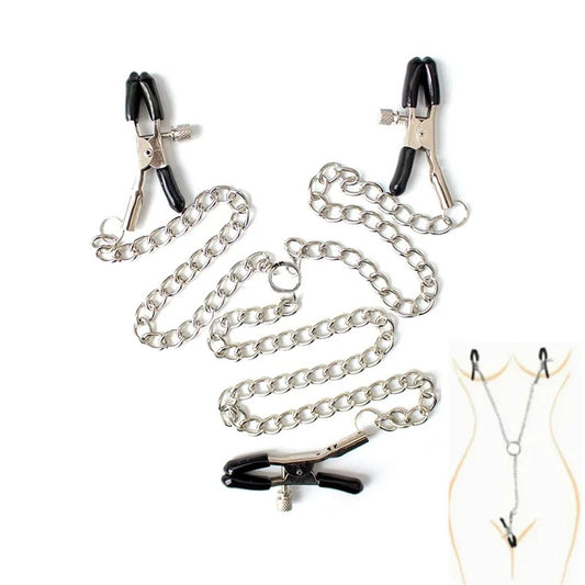AdjustableNipple&ClitClampswithChain