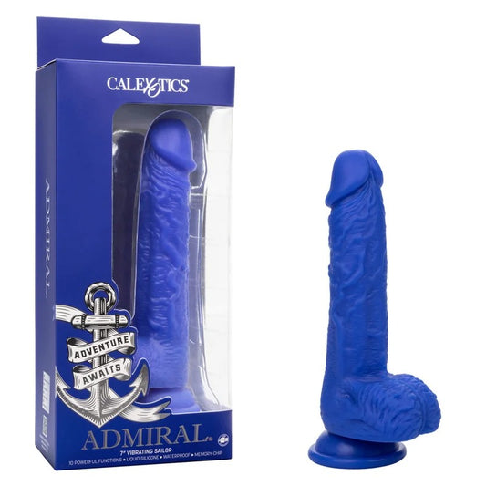 AdmiralVibratingSailor7InchSiliconeDildowithSuctionCup