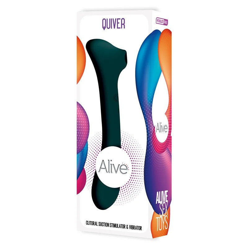 AdrienLastic–Alive“Quiver”ClitoralSuctionStimulator&Vibrator(DarkTeal)