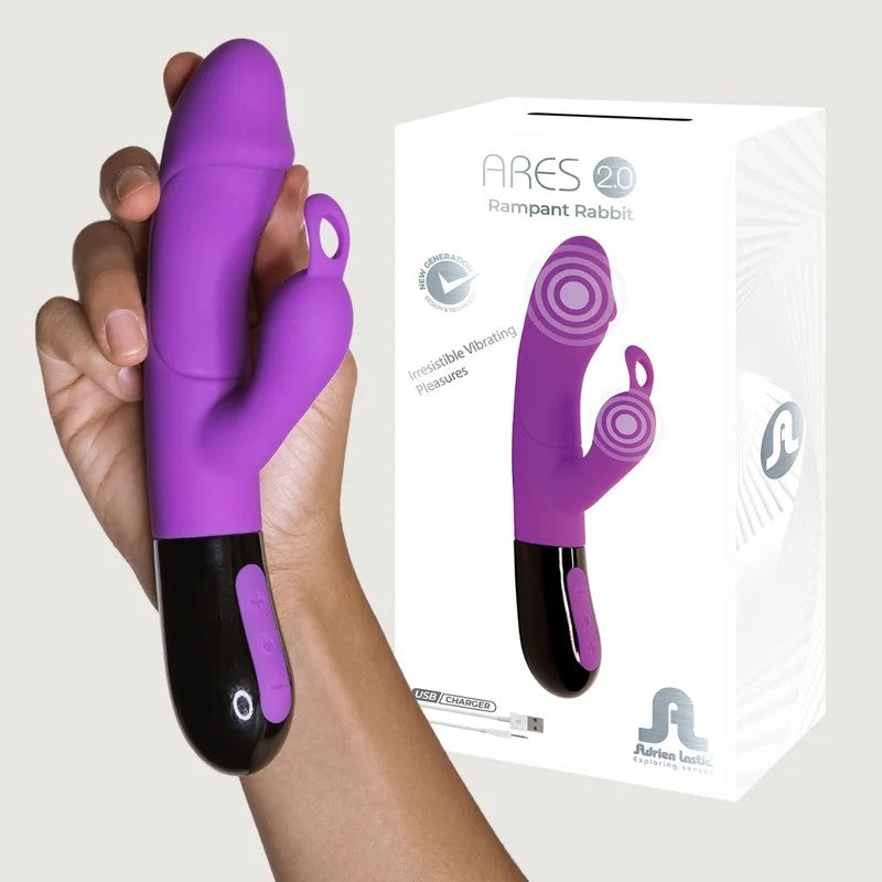 AdrienLastic–“Ares2.0”RabbitVibrator(Purple)