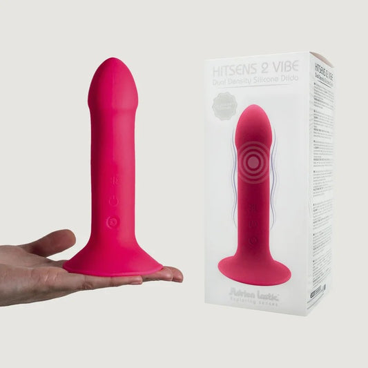AdrienLastic–Hitsens2VibratingDualDensitySiliconeDong(Pink)