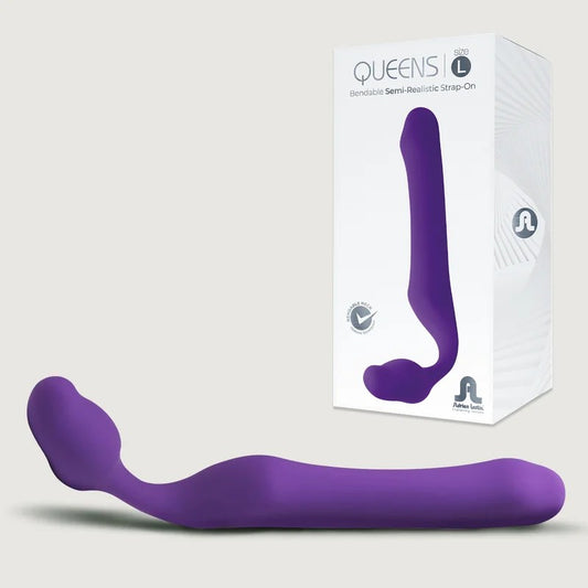 AdrienLastic–QueensBendableSemi-realisticStrap-on–Large(DeepPurple)
