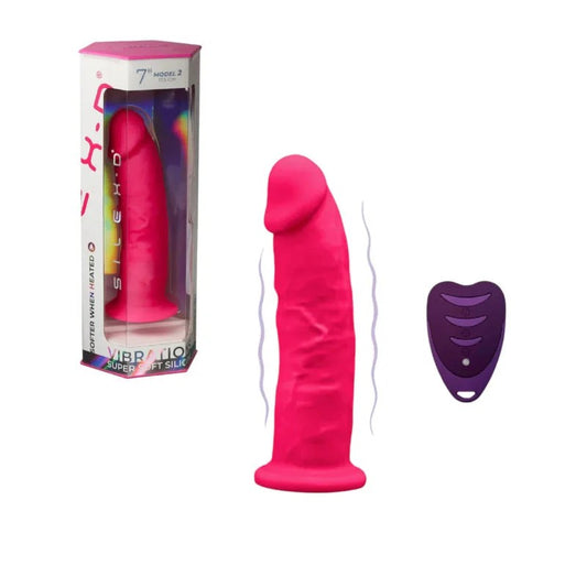 AdrienLasticSilexd–7″Model2RemoteControlLRSVibratingDildo–(Pink)