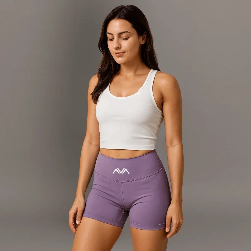 AEYogaPerformanceShortsforWomen–LightPurple