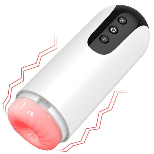 AierLeHeatedVibrationBlowjobMaleMasturbatorwithSensorInteractive