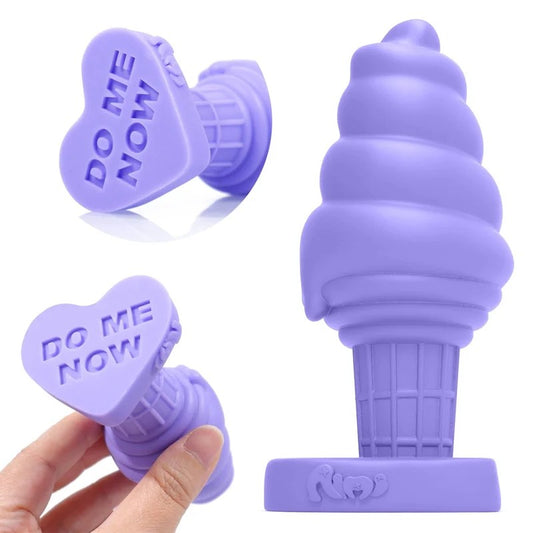 AimitexIceCreamColorfulSiliconeButtPlugAnalExpansionplug