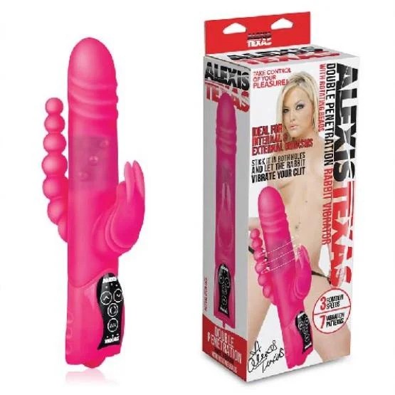 AlexisTexas–DoublePenetrationRotatingRabbitVibrator(Pink)
