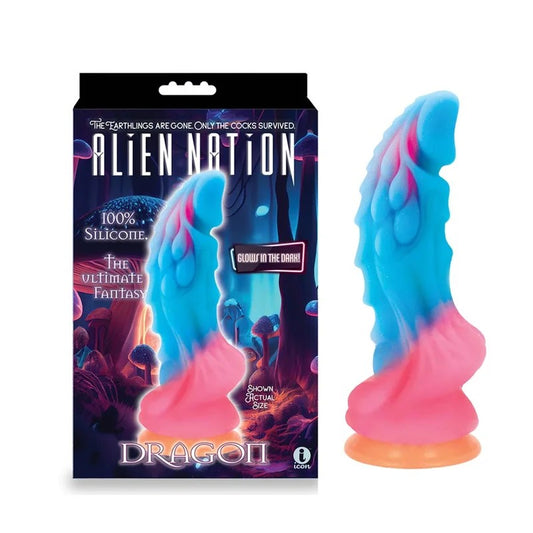 AlienNationGlowDragonSiliconeGlowintheDarkCreatureDildo