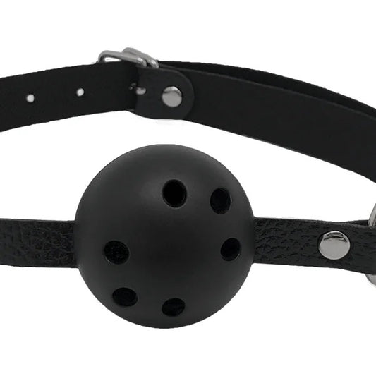 Alive–DiscretionBreathableAdjustableBallGag(Black)