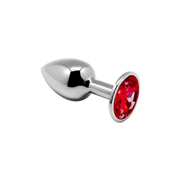 Alive–MetalAnalPlugwithRedGem–Large(Red/Silver)