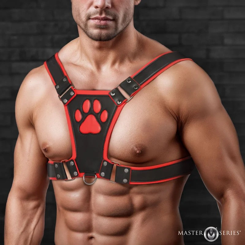 AlphaPupBulldogHarness–Red