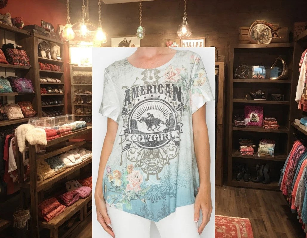 AmericanCowgirlShortSleeveTop