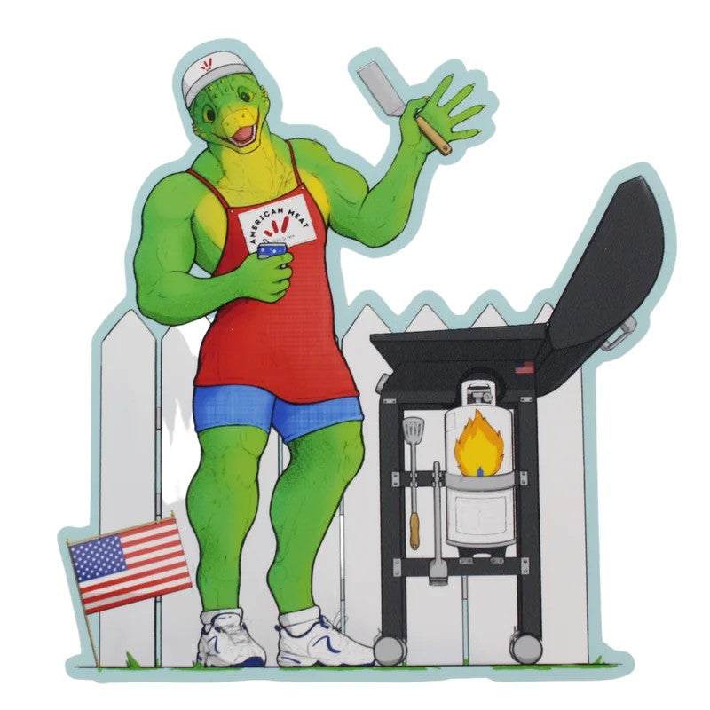 AMILizardGrillDaddy:AnAmericanIconSticker(4″x4″)