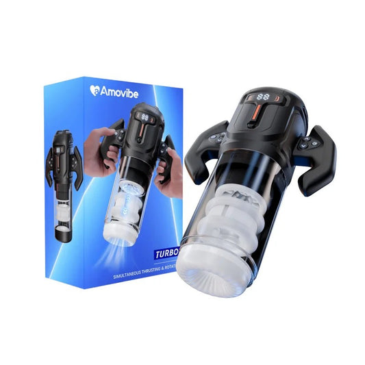 AMOVIBE–“Turbo”SimultaneousThrusting&RotatingMaleMasturbator(Black/White/Clear)