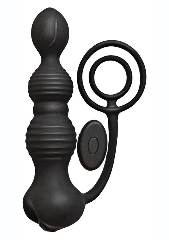 Anal-EseSiliconeRechargeableAnalPlugandCockRingwithRemoteControl