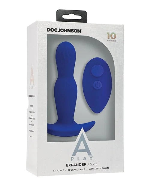 APlayExpanderRechargeableSiliconeAnalPlugw/Remote–RoyalBlue
