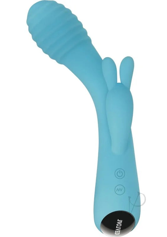 AquaBunnyRechargeableSiliconeRabbitVibratorwith80Functions