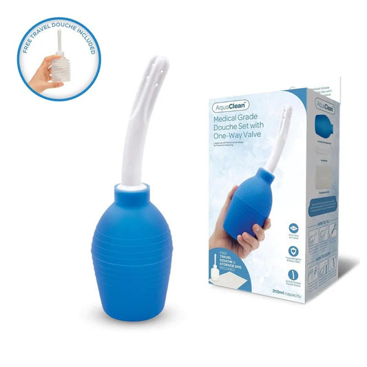 AquaClean–MedicalGradeDoucheSetWithOne-WayValve–310mlCapacity(Blue/White)