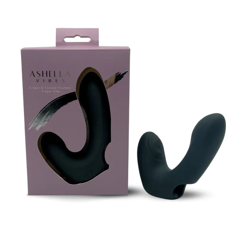 Ashella–G-Spot&ClitoralThumperFingerVibe(Black)