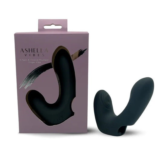 Ashella–G-Spot&ClitoralThumperFingerVibe(Black)
