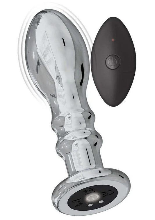 Ass-SationRemoteControlRechargeableVibratingMetalAnalPleaser