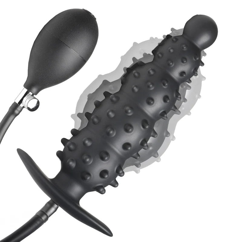 AssPufferNubbedInflatableSiliconeAnalPlug