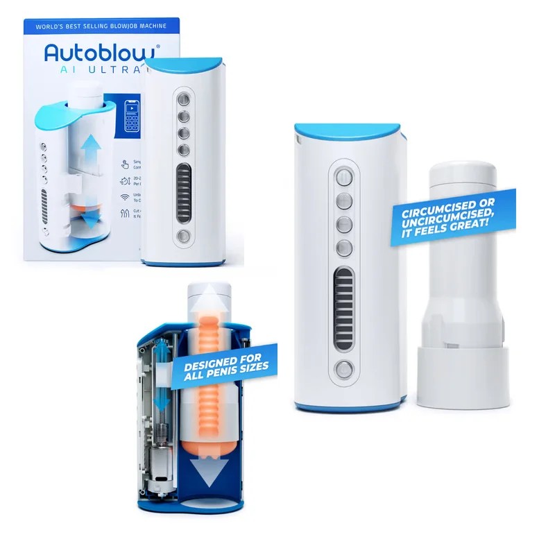 Autoblow–Autoblow“AIUltra”InteractiveStrokingMasturbator(White/LightFlesh)
