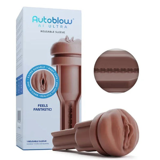 Autoblow–AutoblowAIUltraReusableTexturedVaginaSleeve(DarkFlesh)