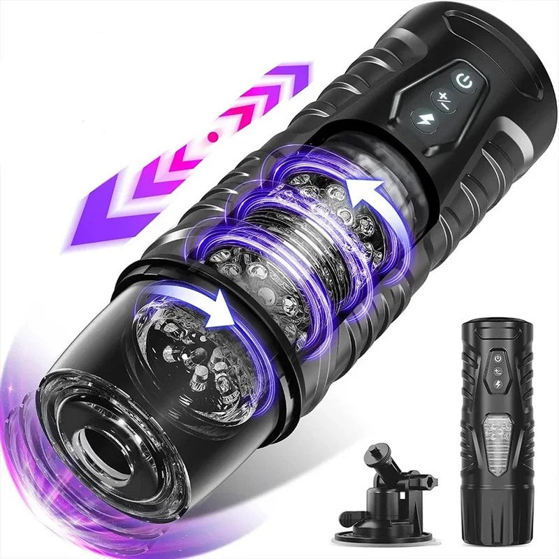 AutomaticMaleMasturbatorRotatingSuctionMasturbationCup