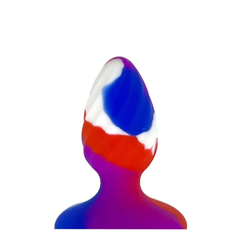 B-PlugSwirlSiliconeButtPlug–Multi