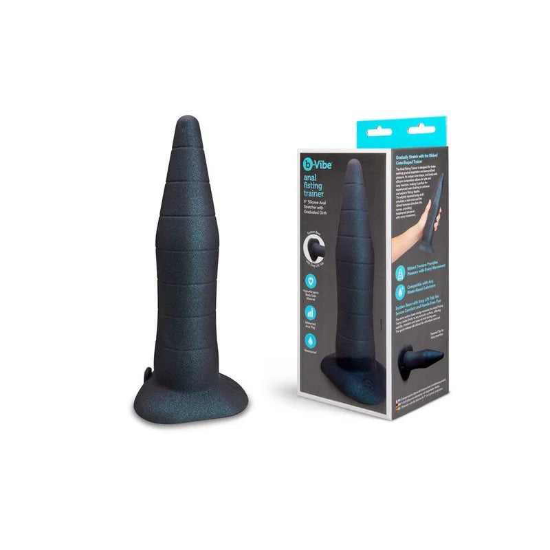 B-Vibe–9″SiliconeAnalFistingTrainerwithGraduatedGirth(Black)