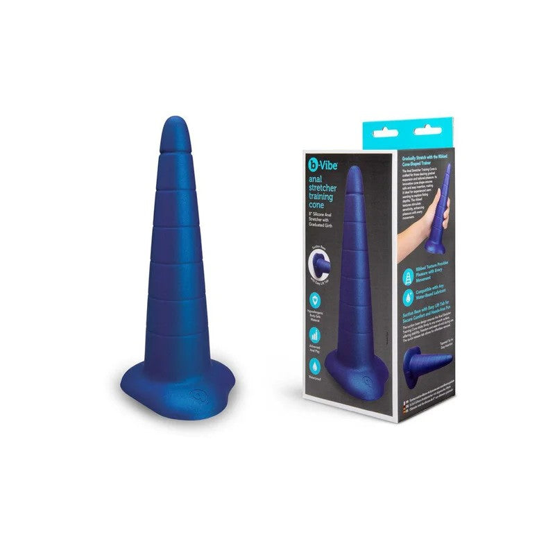 B-Vibe–AnalStretcher8″SiliconeTrainingConeGraduatedGirth(Blue)