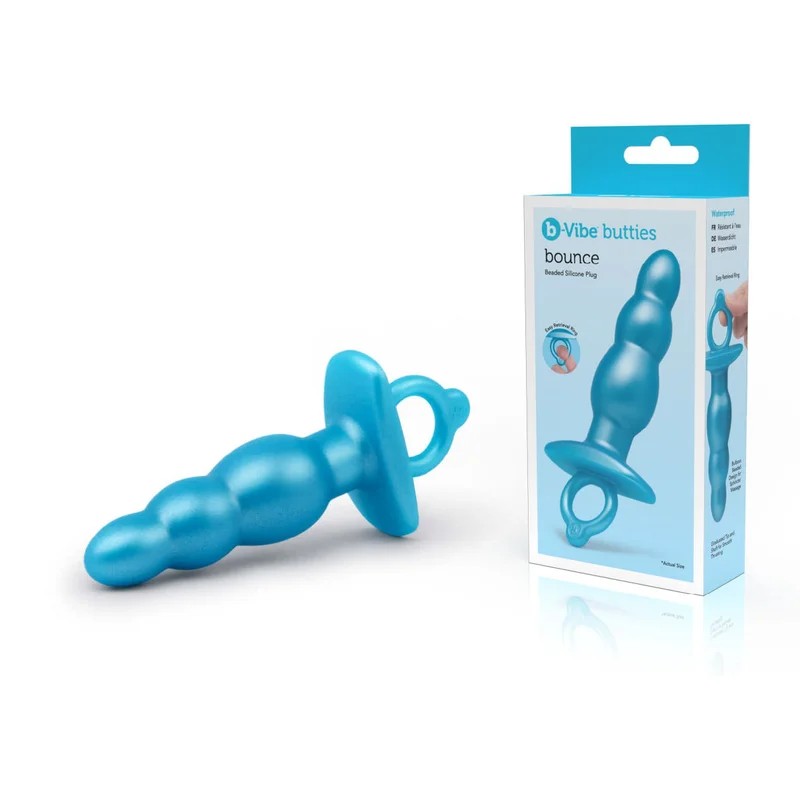 B-Vibe–B-VibeButties“Bounce”BeadedPlug(MetallicBlue)