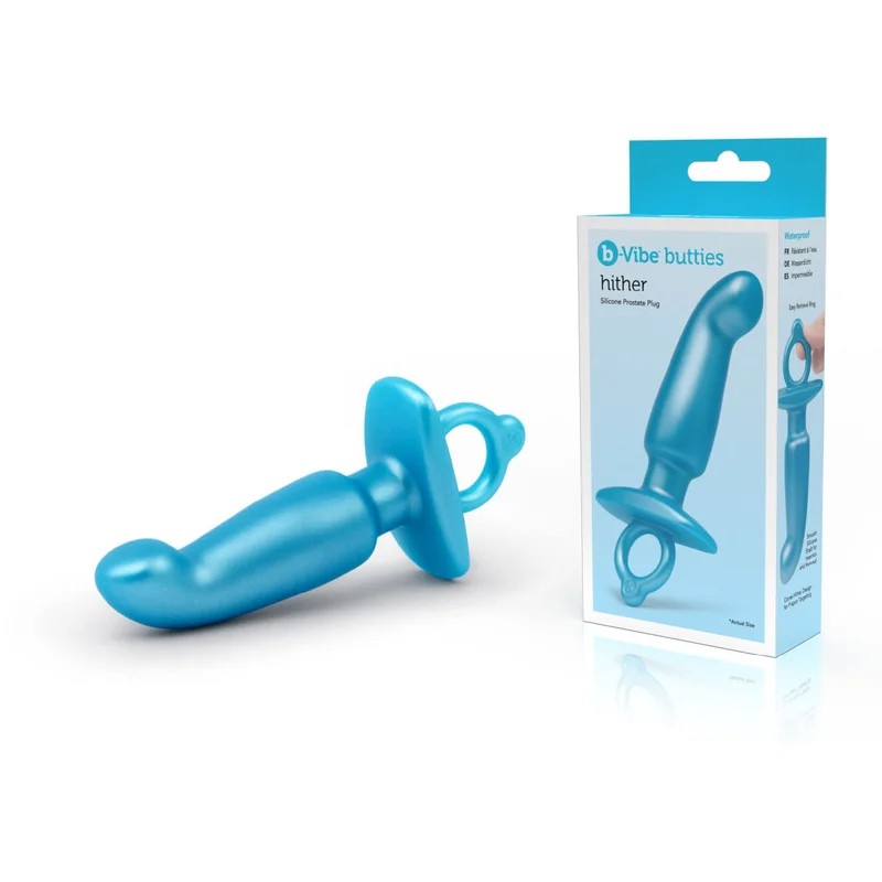 B-Vibe–B-VibeButties“Hither”ProstatePlug(MetallicBlue)