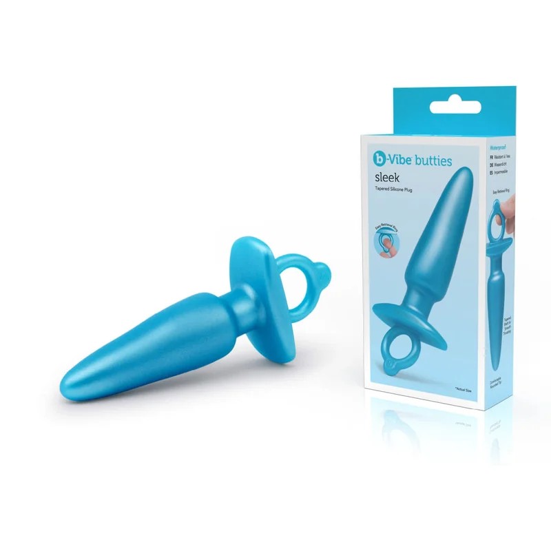 B-Vibe–B-VibeButties“Sleek”AnalPlug(MetallicBlue)