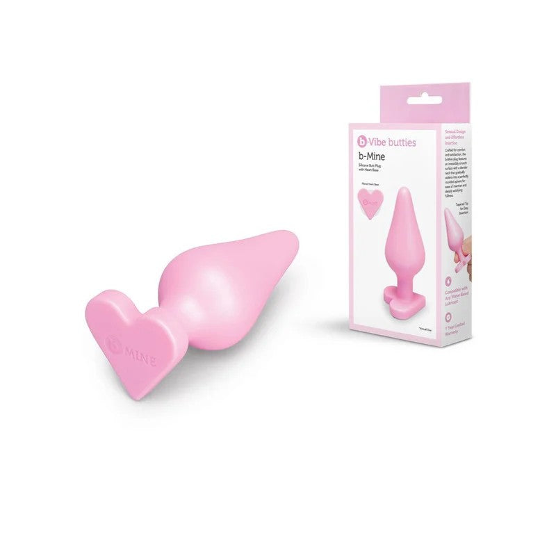 B-Vibe–ButtiesB-MineSiliconeHeartButtPlug3.5″(Pink)