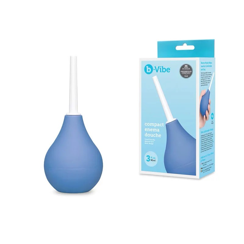 B-Vibe–CompactEnemaDouche–90ml(Blue/White)