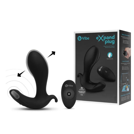 B-Vibe–ExpandingVibratingRemoteControlAnalPlug(Black)