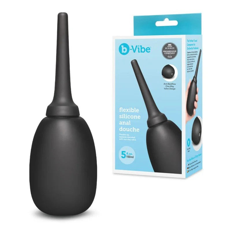 B-Vibe–FlexibleSiliconeAnalDouche150ml(Black)