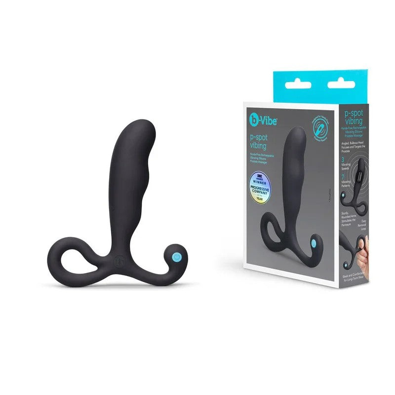 B-Vibe–P-SpotVibingHandsFreeRechargeableVibratingSiliconeProstateMassager(Black)