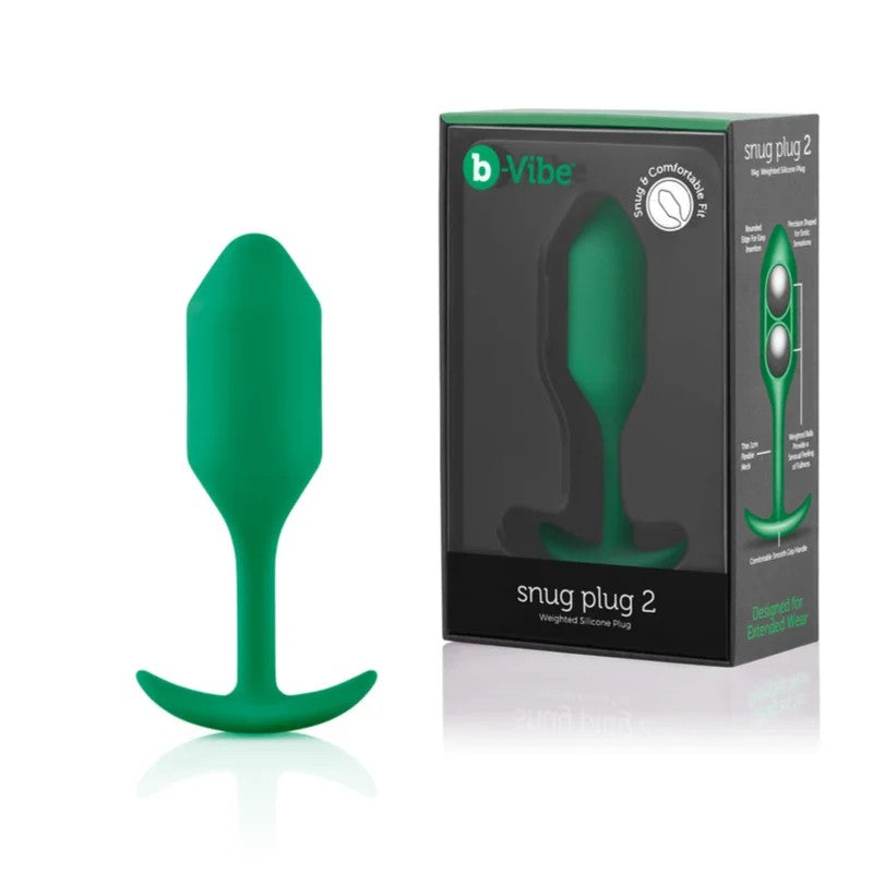 b-Vibe–SnugPlug2WeightedButtPlug(Green)