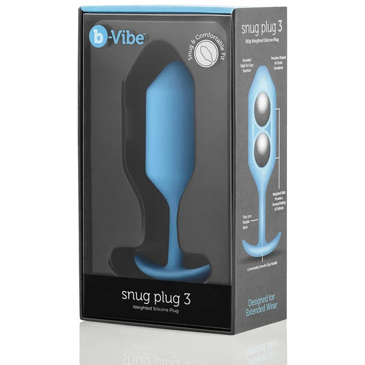 B-Vibe–SnugPlug3Weighted180gSiliconeAnalPlug(Teal)