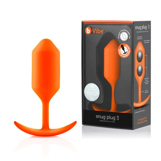 b-Vibe–SnugPlug3WeightedButtPlug(Orange)