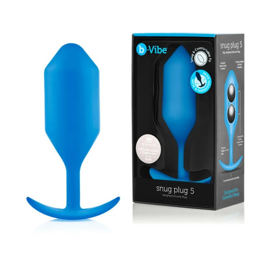 b-Vibe–SnugPlug5WeightedButtPlug(Blue)