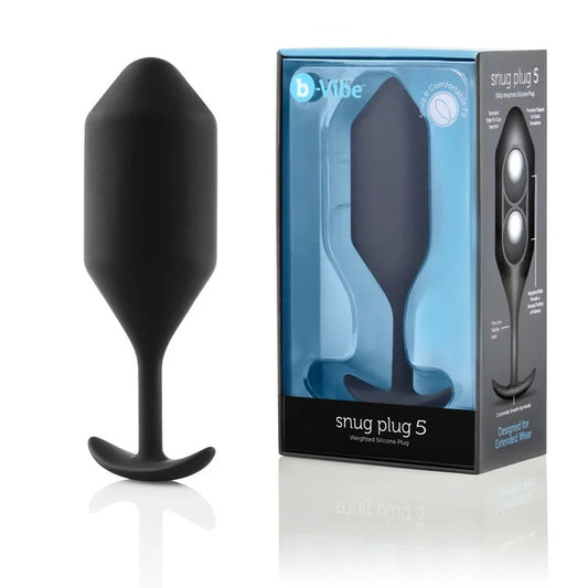 B-Vibe–SnugPlug5WeightedButtPlug(Black)