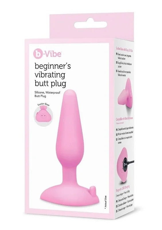 B-VibeBeginner’sVibratingRechargeableSiliconeButtPlug