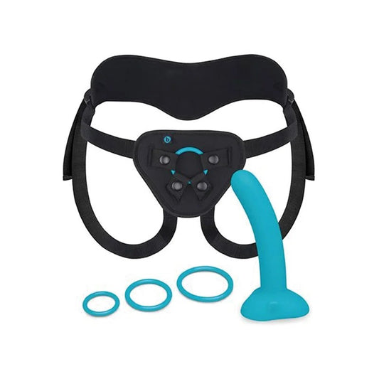 b-VibeEveryBodyStrap-OnHarnessSetwith6inSiliconeDildoPegging