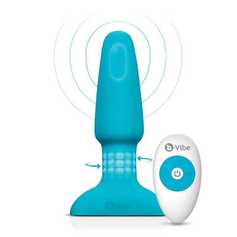 b-VibeRimming2Rotating&VibratingButtPlugwithRemoteControl