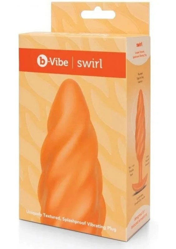 B-VibeSwirlTexturedRechargeableSiliconeAnalPlug