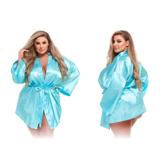 Baci–SatinRobe–Queen(Blue)